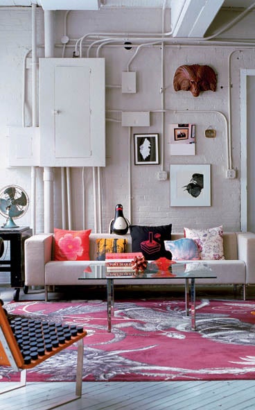Kolorowy, skandynawski loft Architektura, how to decorate, jak urządzić, klasyczny, Kobiety, loft, loft living, loft style, Pomysł na..., tradycyjny, ściana z cegły,
