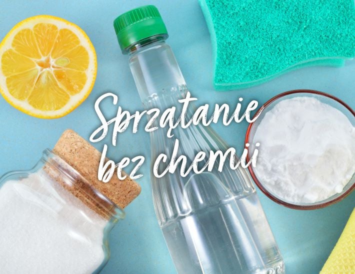 ocet, cytryna i soda na blacie