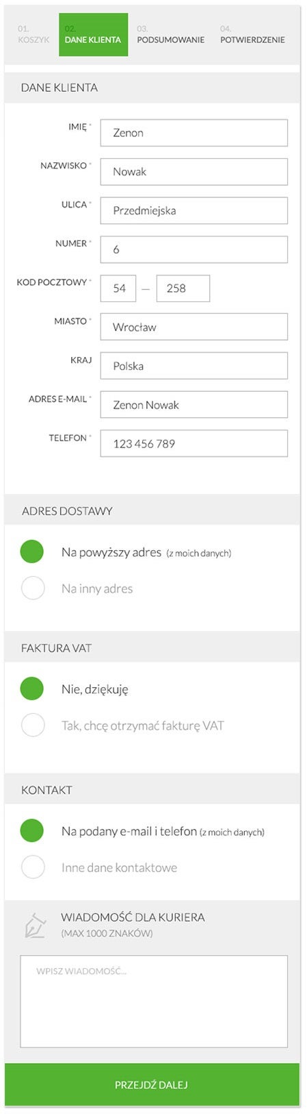 Konto w serwisie